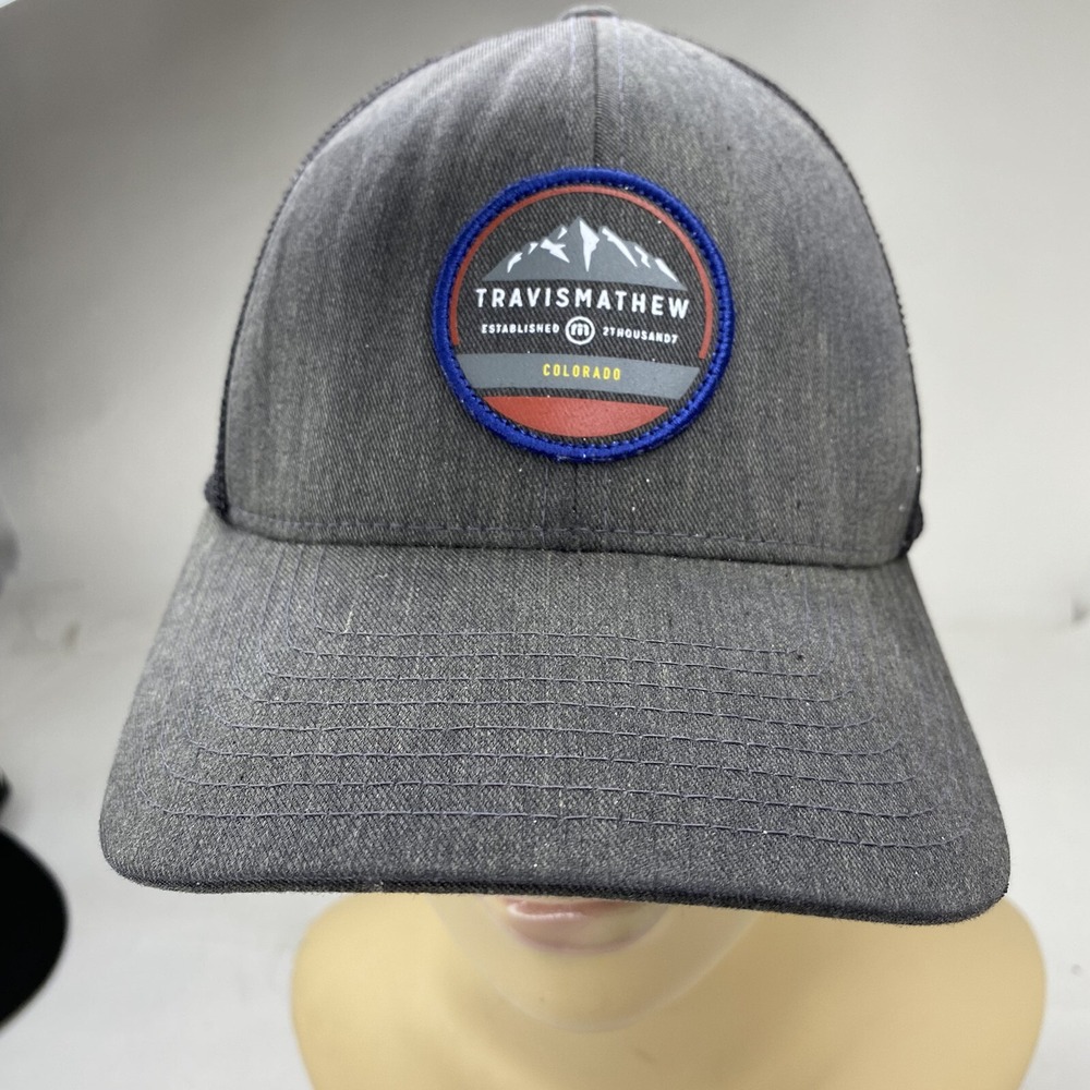 Travis Mathew Colorado Hat Cap Mountain Adjustable Hiking‎ Patch Embodied Mesh